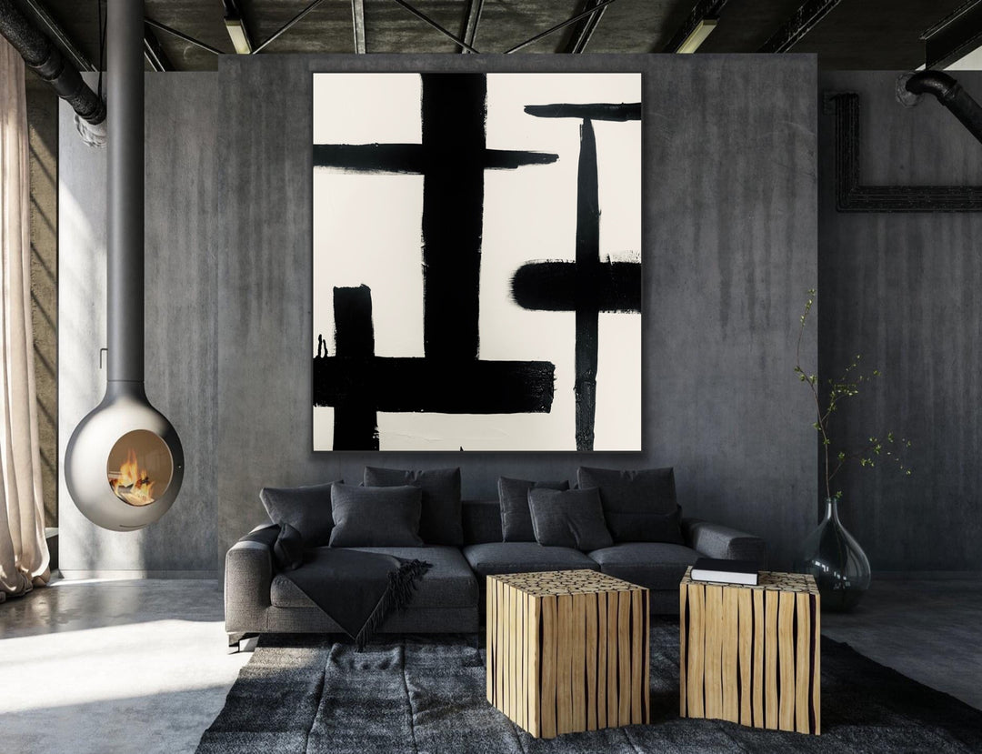 Large abstract painting, modern art, Wall art, Bouncy  - Preethi Arts
