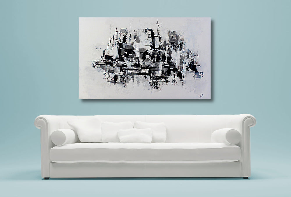 Carefree - 30x48 - Abstract painting, Modern Art, Wall art, Canvas painting, Framed art, Minimalist art