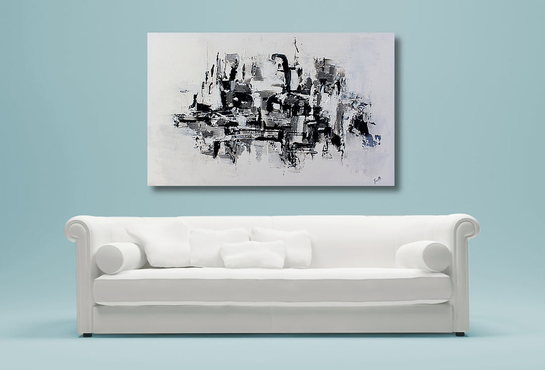 Carefree - 30x48 - Abstract painting, Modern Art, Wall art, Canvas painting, Framed art, Minimalist art