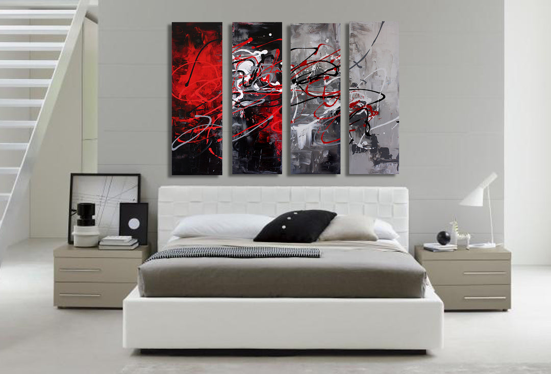 Algorithm- 36x48 - Original Contemporary Modern Abstract Paintings by Preethi Arts