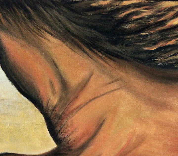 Golden Horse - 48x24 - Preethi Arts