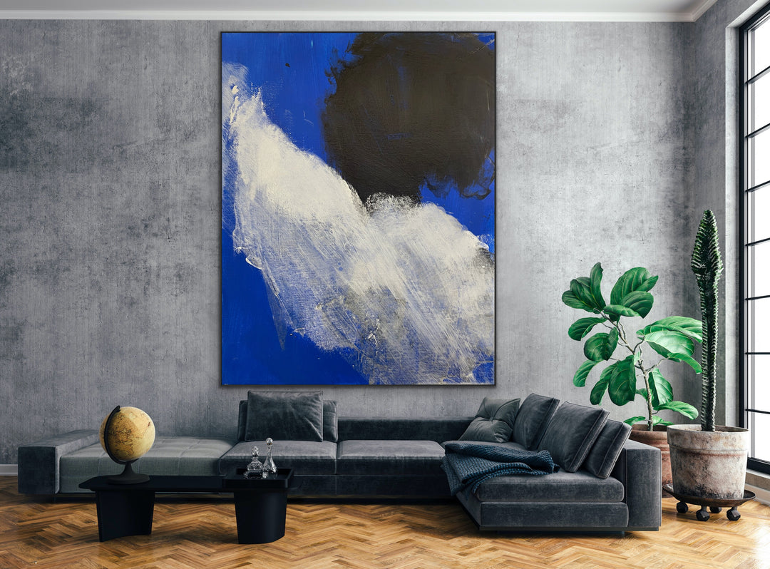 Smoky Sea - Custom Art - Abstract Painting, Minimalist Art, Framed art Wall Art, Modern art
