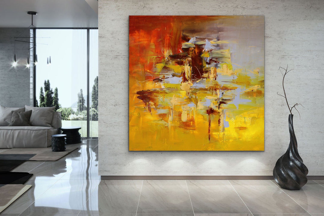 Goldmix  - Original Contemporary Modern Abstract Paintings by Abstract painting, Minimalist Art, Framed painting, Wall Art, Wall Decor, Large painting, Local Artist