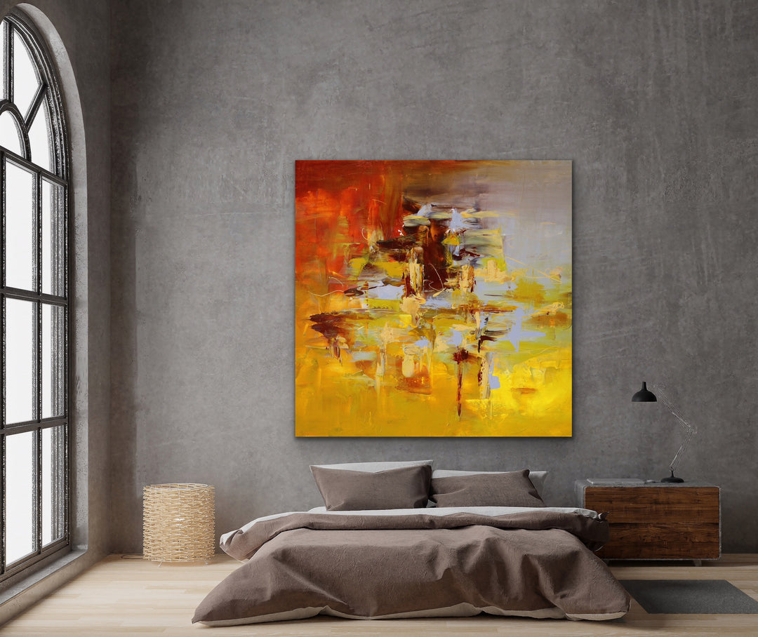 Goldmix - Custom Art - Original Contemporary Modern Abstract Paintings by Abstract painting, Minimalist Art, Framed painting, Wall Art, Wall Decor, Large painting, Local Artist