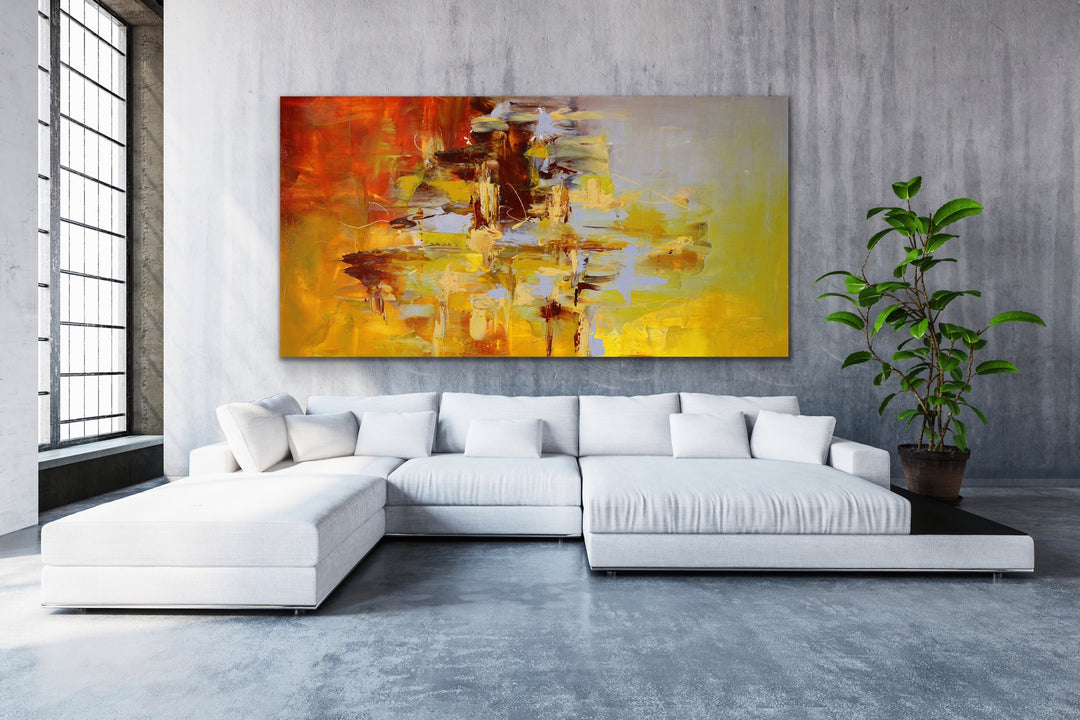 Goldmix - Custom Art - Original Contemporary Modern Abstract Paintings by Preethi Arts