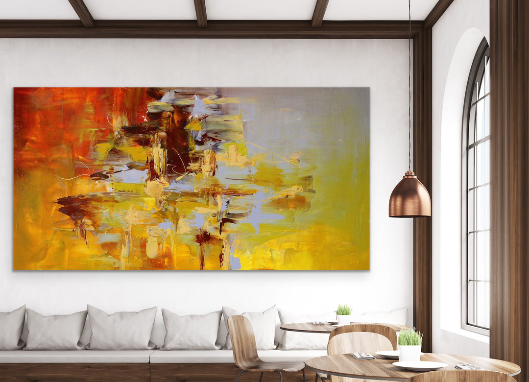 Goldmix  - Original Contemporary Modern Abstract Paintings by Preethi Arts