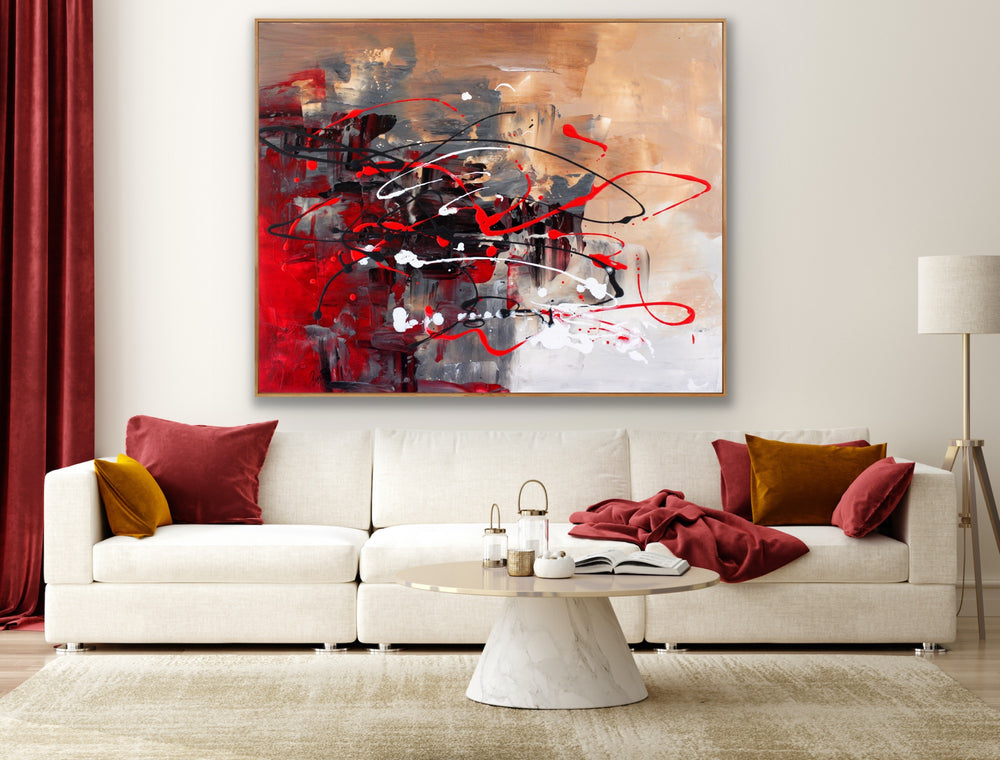 Gazing - Custom Art - Abstract painting, Minimalist Art, Framed painting, Wall Art, Wall Decor, Large painting, Local Artist