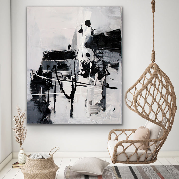 Crazy 1  - Abstract painting, Minimalist Art, Framed painting, Wall Art, Wall Decor, Large painting, Local Artist