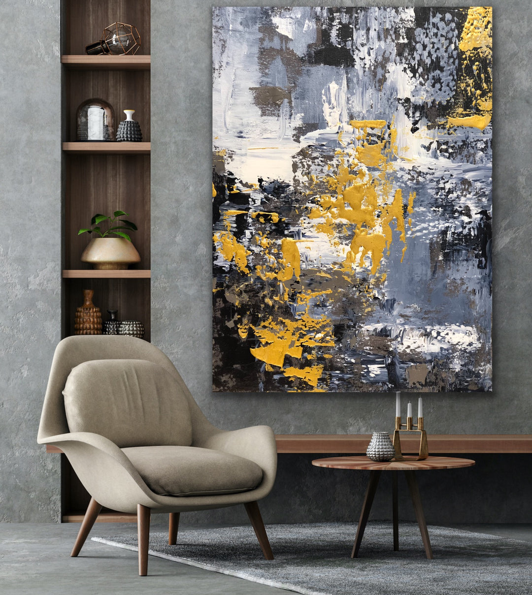 Luxury  - Abstract painting, Minimalist Art, Framed painting, Wall Art, Wall Decor, Large painting, Local Artist