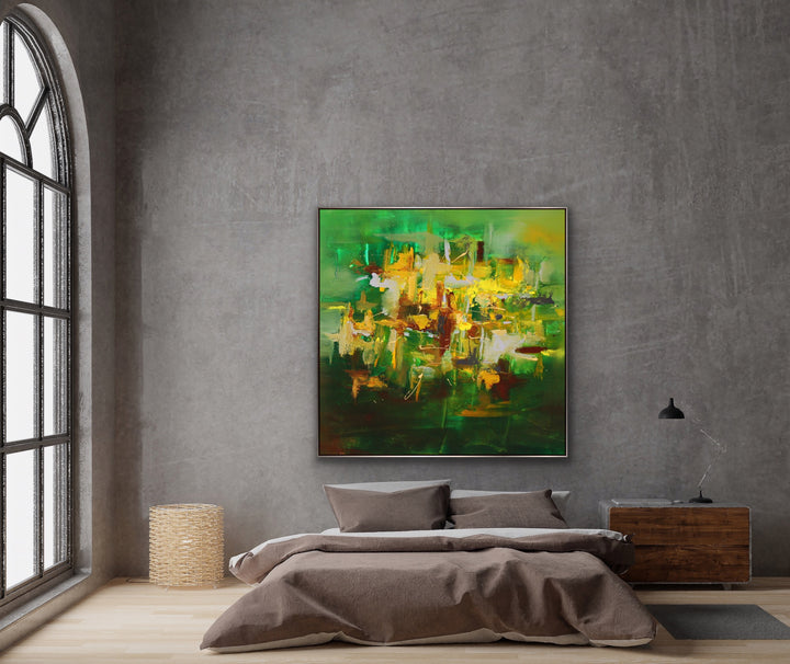 Emerald - Custom Art - Original Contemporary Modern Abstract Paintings by Preethi Arts