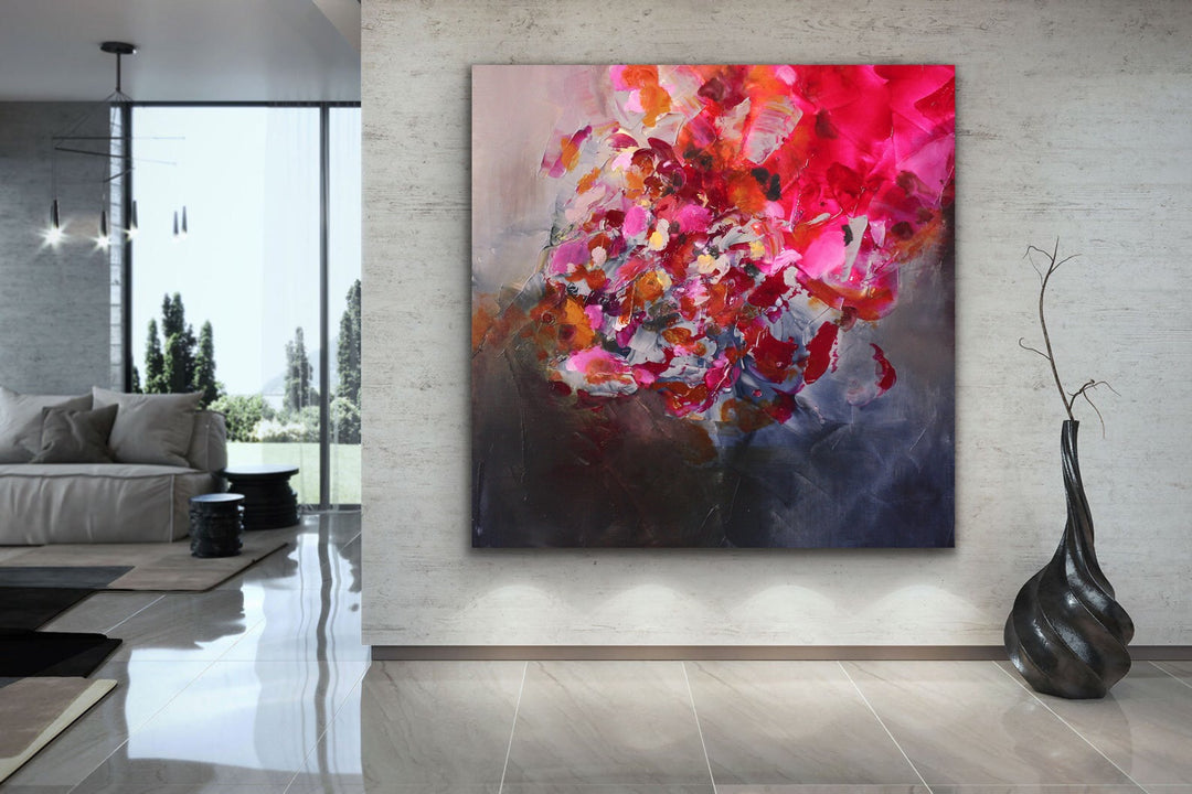 Garnet  - Original Contemporary Modern Abstract Paintings by Abstract painting, Minimalist Art, Framed painting, Wall Art, Wall Decor, Large painting, Local Artist