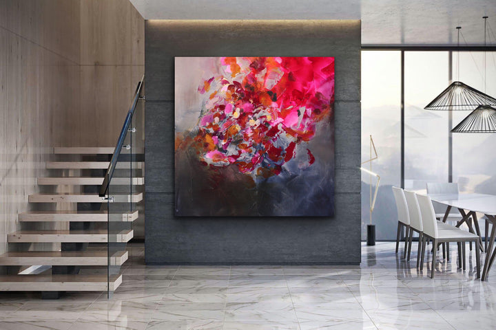 Garnet - Custom Art - Original Contemporary Modern Abstract Paintings by Abstract painting, Minimalist Art, Framed painting, Wall Art, Wall Decor, Large painting, Local Artist