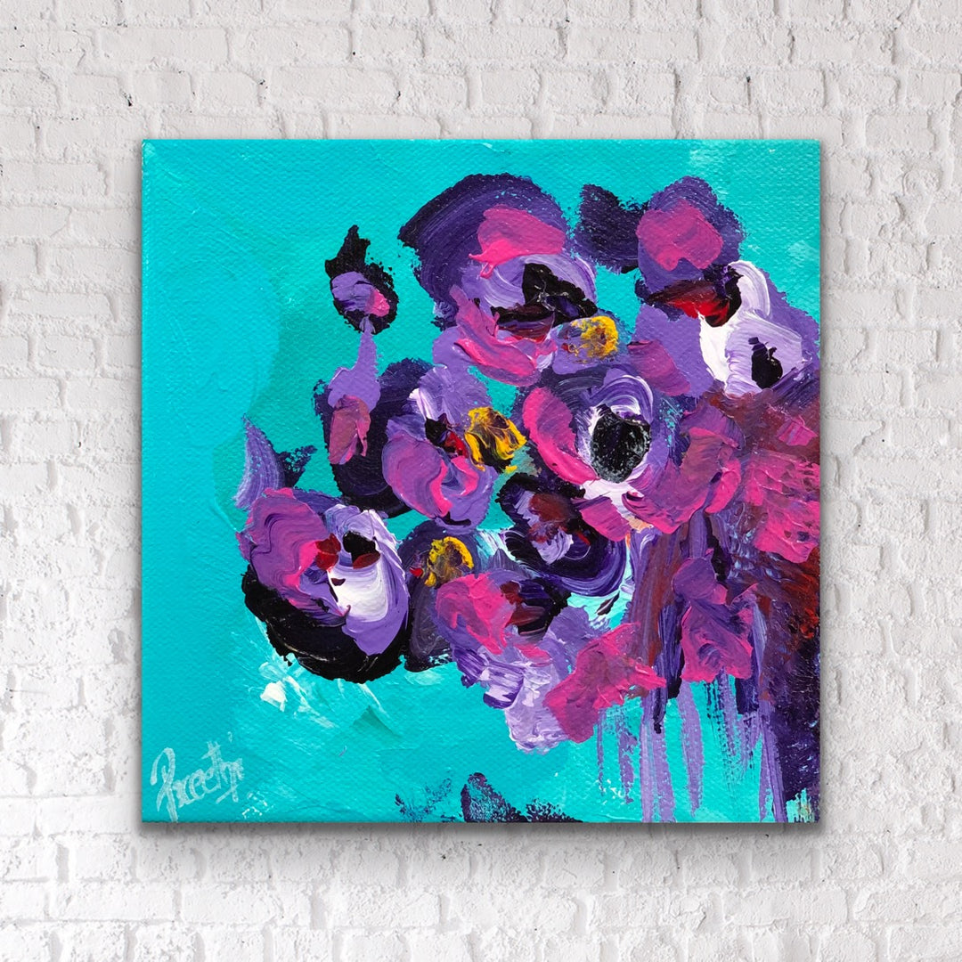 For You - 6x6 - Abstract painting, Modern Art, Wall art, Canvas painting, Framed art, Minimalist art