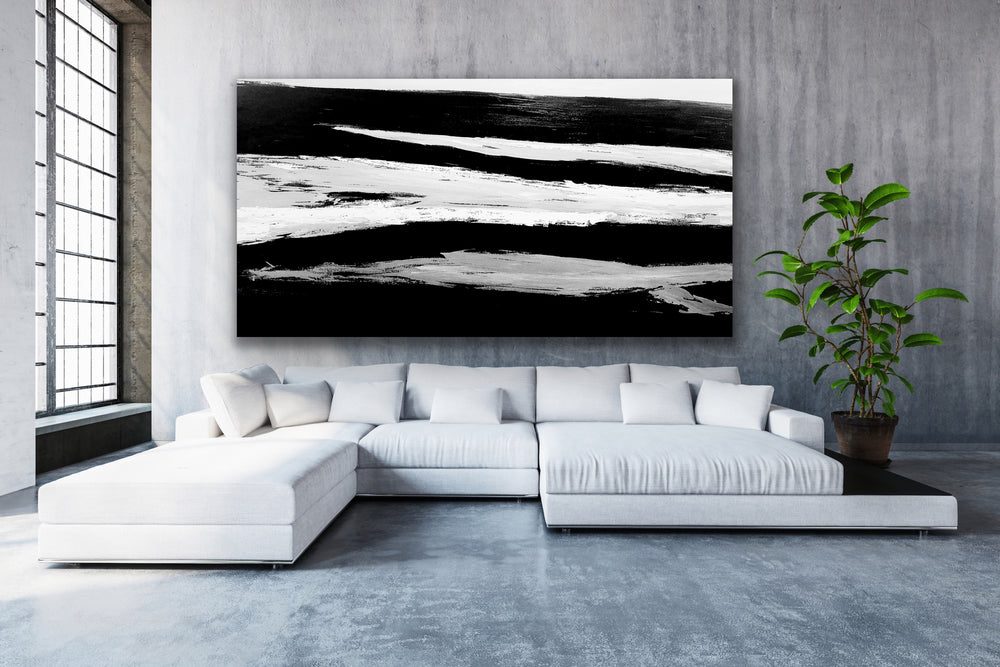 White tracks - Custom Art - Modern Art Abstract Paintings Wall Art