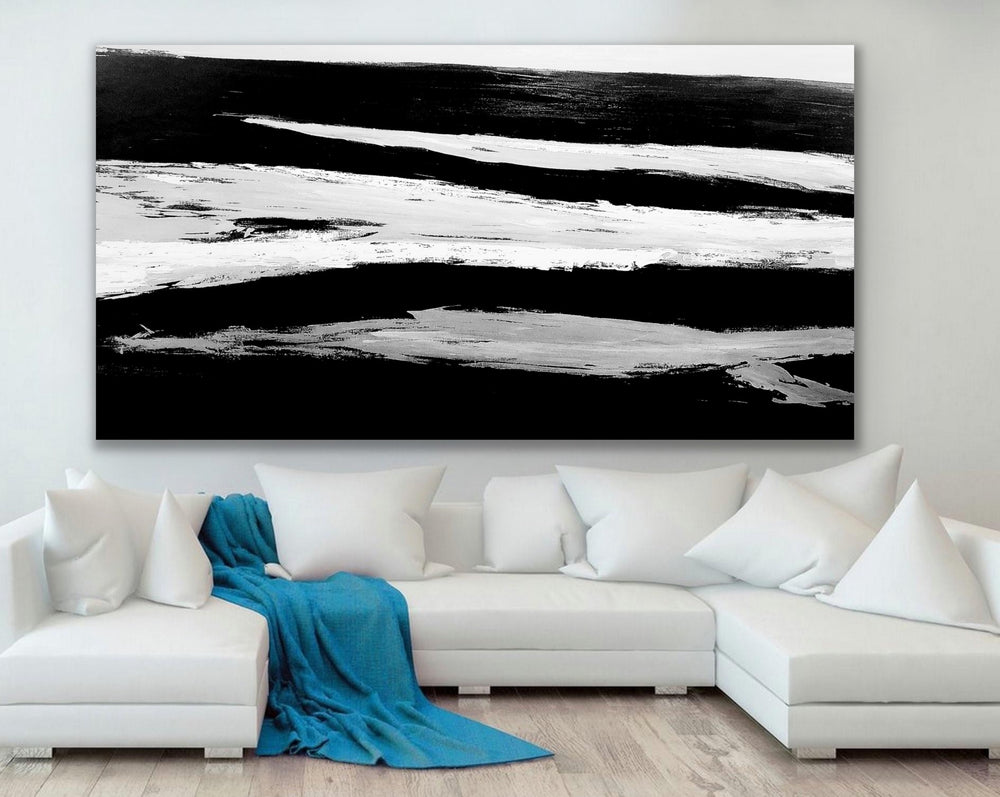 White tracks - Custom Art - Modern Art Abstract Paintings Wall Art