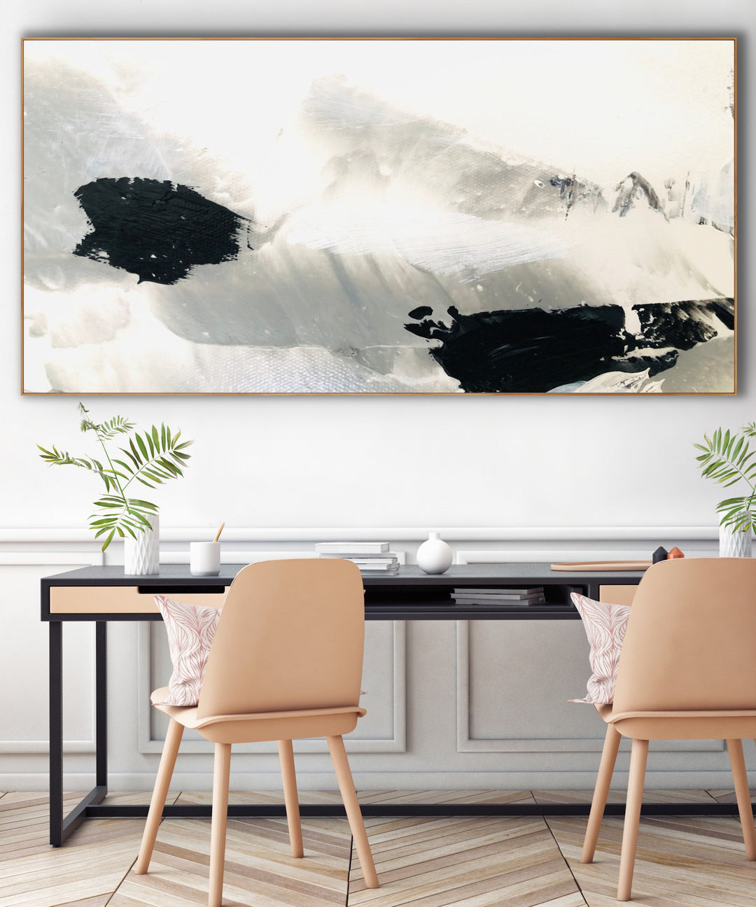 Bonding  - Abstract Painting, Minimalist Art, Framed art Wall Art, Modern art