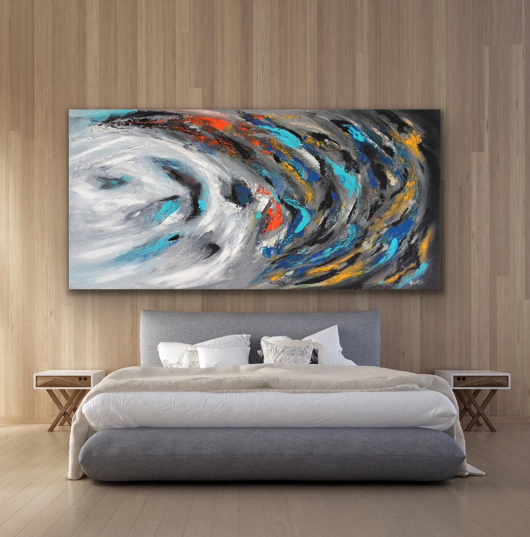 Surfing - Custom Art - Original Contemporary Modern Abstract Paintings by Preethi Arts