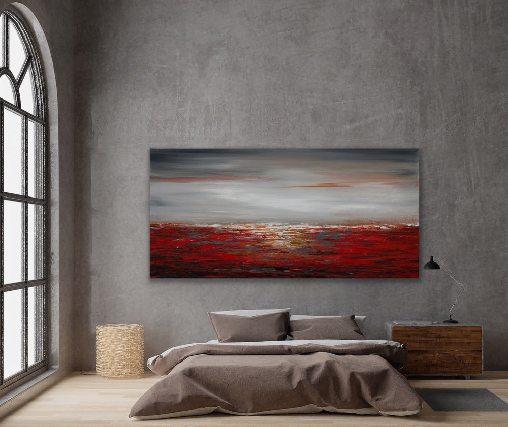 Red Sea - Custom Art - Original Contemporary Modern Abstract Paintings by Preethi Arts