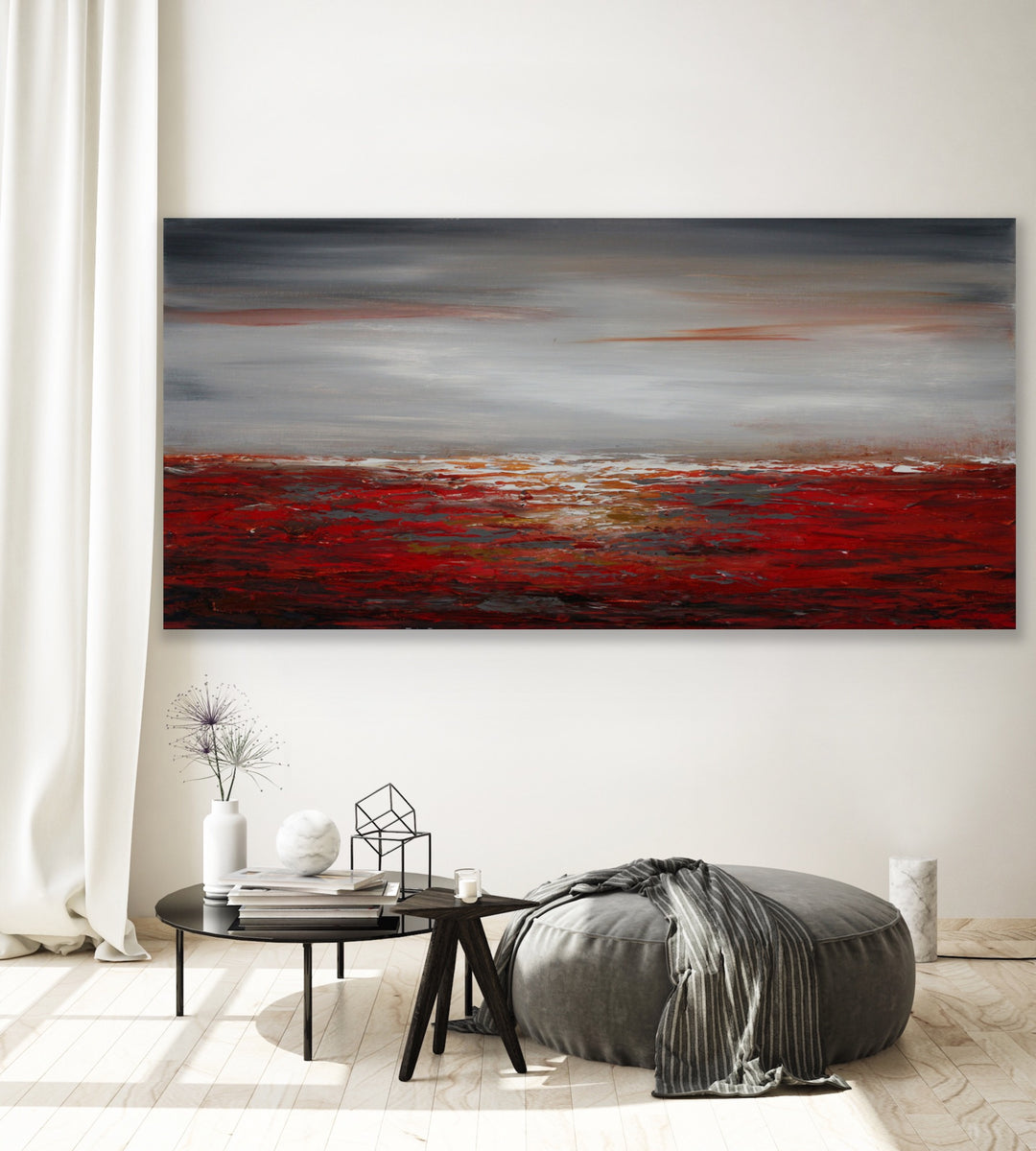 Red Sea - Custom Art - Original Contemporary Modern Abstract Paintings by Preethi Arts