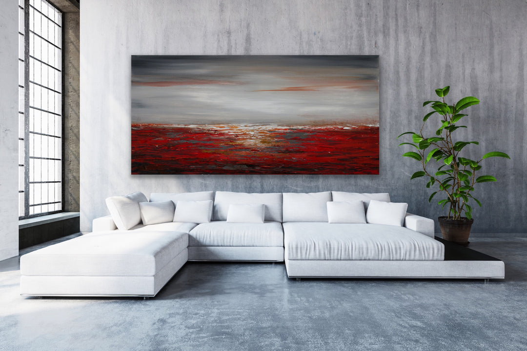 Red Sea - Custom Art - Original Contemporary Modern Abstract Paintings by Preethi Arts