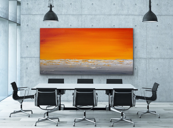 Sunset shore - Custom Art - Original Contemporary Modern Abstract Paintings by Preethi Arts