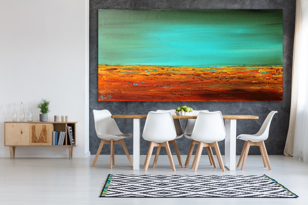 Bright waves - Custom Art - Original Contemporary Modern Abstract Paintings by Preethi Arts