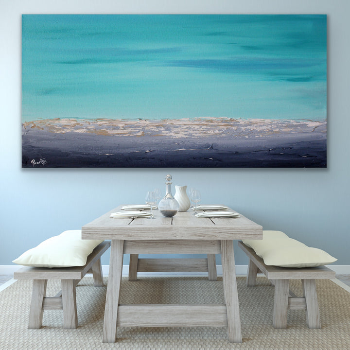 Calm waves 2 - Custom Art - Original Contemporary Modern Abstract Paintings by Preethi Arts