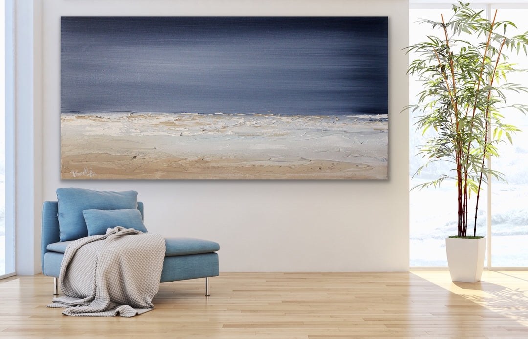Spacemoon  - Original Contemporary Modern Abstract Paintings by Preethi Arts