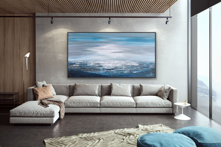 Cloudy sky - Custom Art - Original Contemporary Modern Abstract Paintings by Preethi Arts