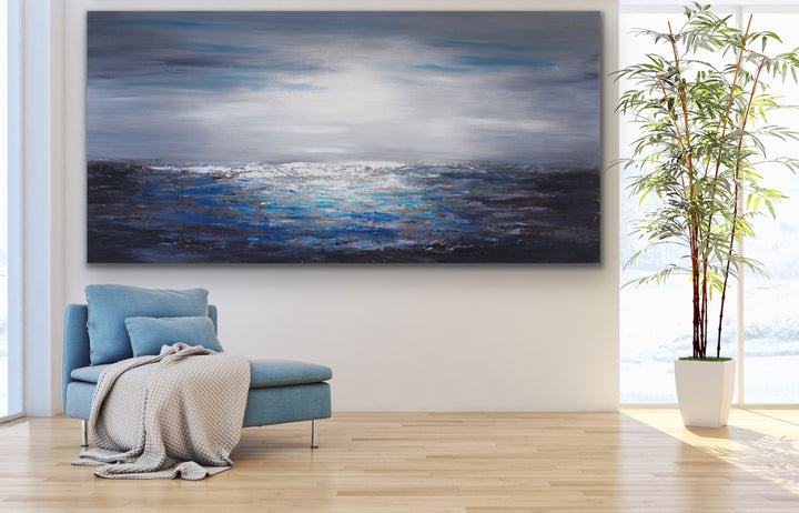 Seaside  - Original Contemporary Modern Abstract Paintings by Preethi Arts