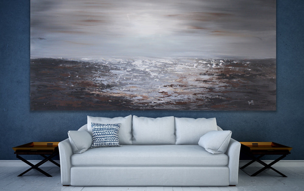 By the lake - Custom Art - Original Contemporary Modern Abstract Paintings by Preethi Arts