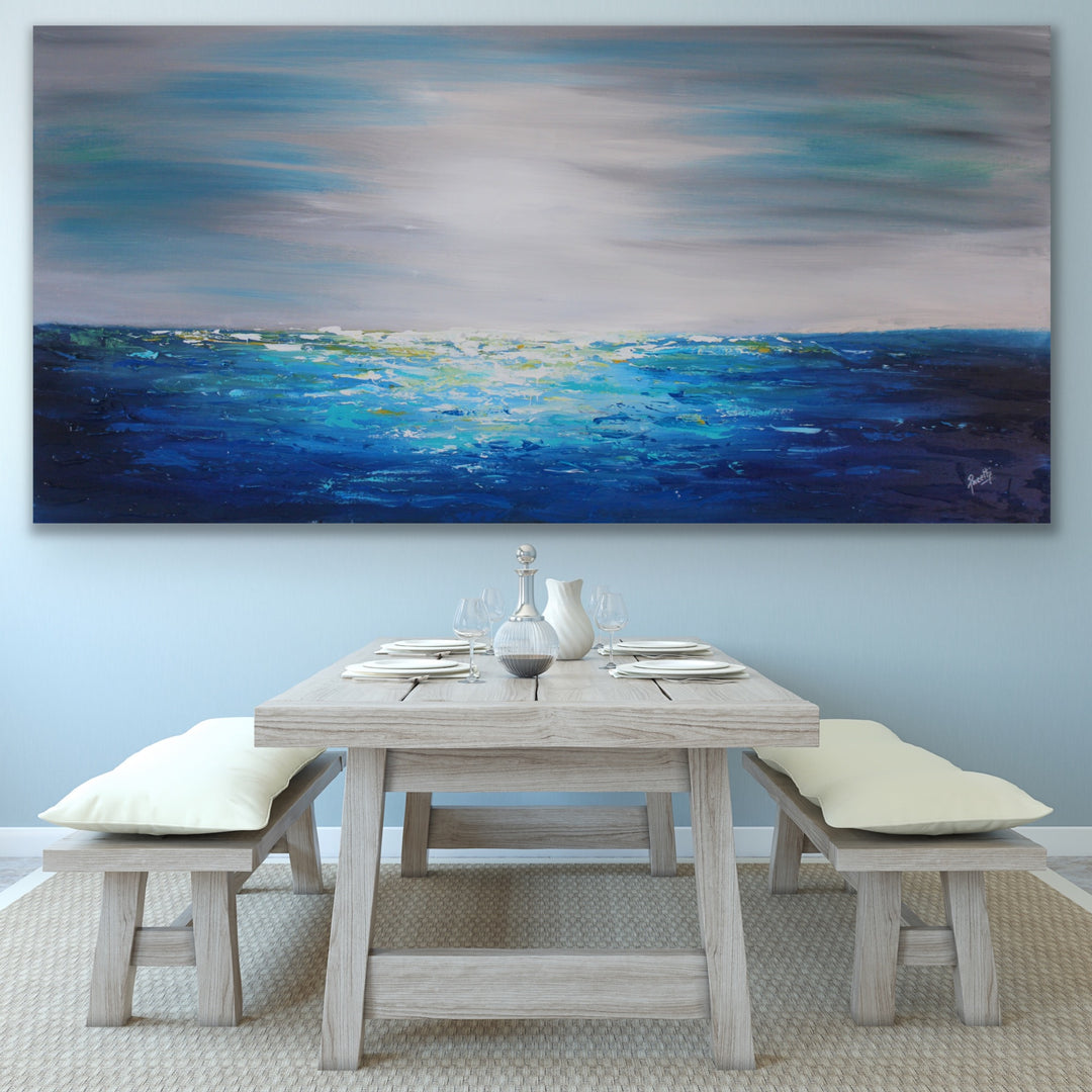 Beach  - Original Contemporary Modern Abstract Paintings by Preethi Arts