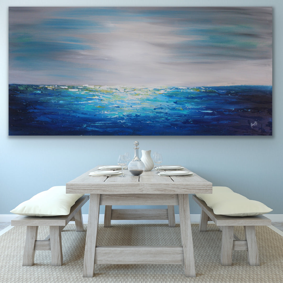 Beach - Custom Art - Original Contemporary Modern Abstract Paintings by Preethi Arts