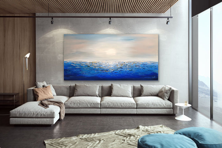 Coastal 3 - Custom Art - Original Contemporary Modern Abstract Paintings by Preethi Arts