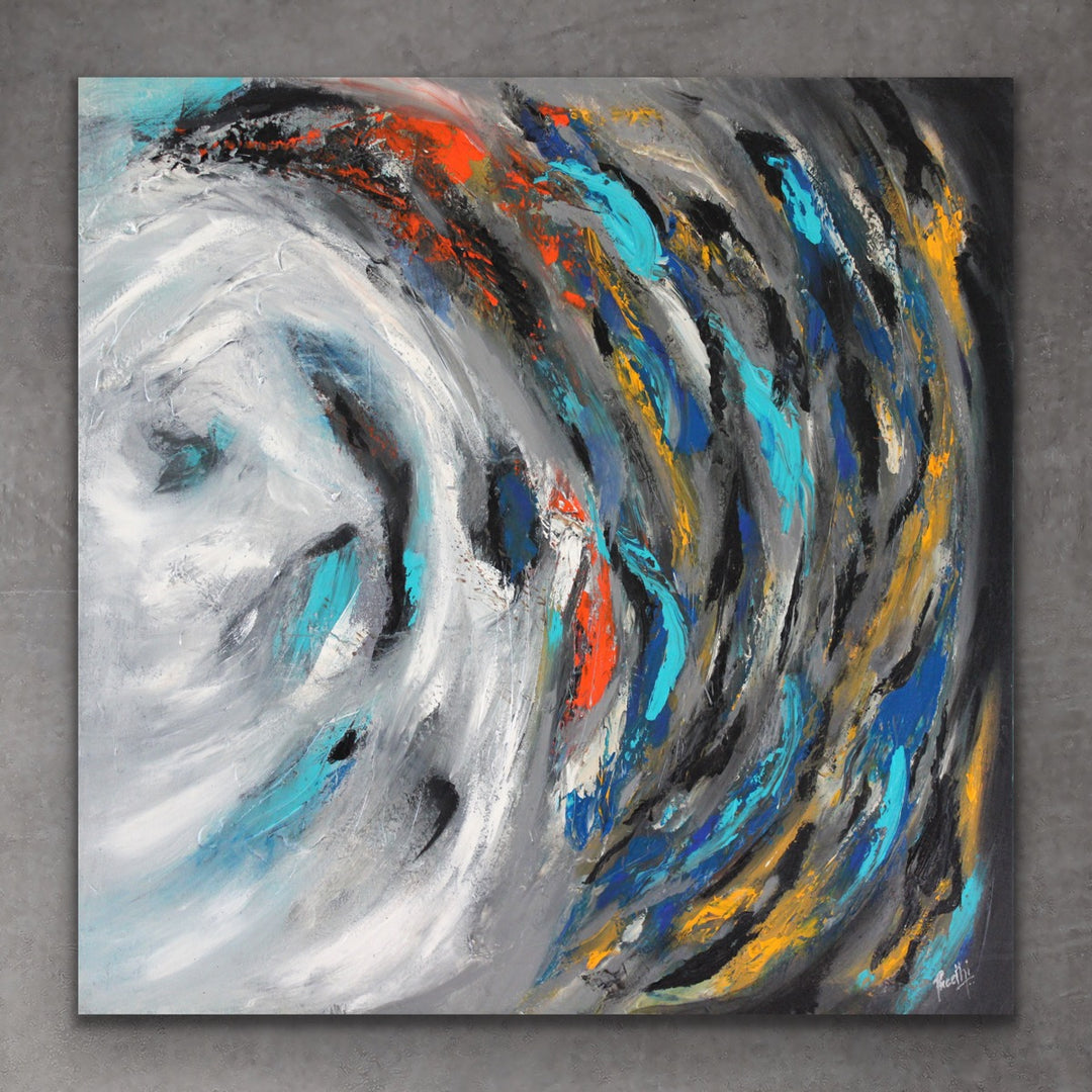 Surfing - Custom Art - Original Contemporary Modern Abstract Paintings by Preethi Arts