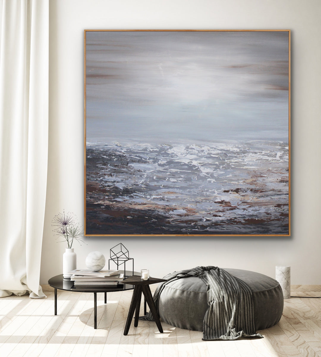 By the lake  - Original Contemporary Modern Abstract Paintings by Preethi Arts
