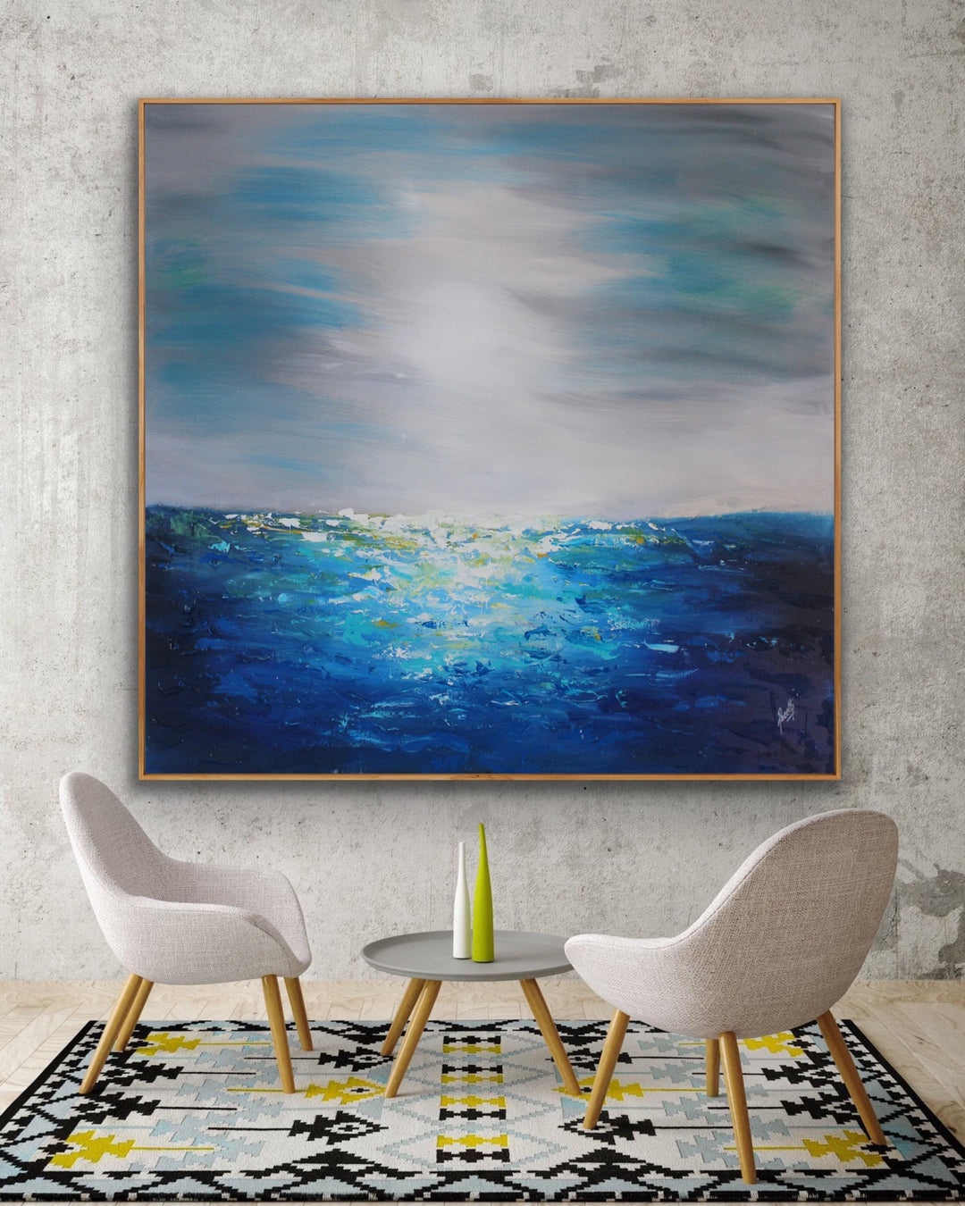 Beach - Custom Art - Original Contemporary Modern Abstract Paintings by Preethi Arts