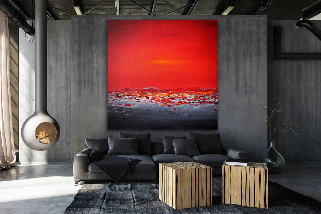 Sunset sea 7 - Custom Art - Original Contemporary Modern Abstract Paintings by Beach decor, seascape painting, Textured Art, Minimalist Art, Framed art Wall Art, Modern Wall Decor, Large painting, Local Art