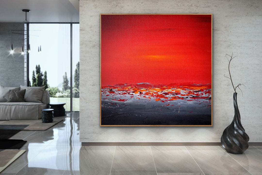 Sunset sea 7 - Custom Art - Original Contemporary Modern Abstract Paintings by Beach decor, seascape painting, Textured Art, Minimalist Art, Framed art Wall Art, Modern Wall Decor, Large painting, Local Art