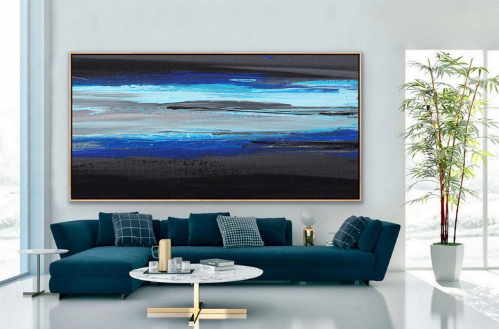 Blue Horizon- Custom Art - Minimalist art home wall decor