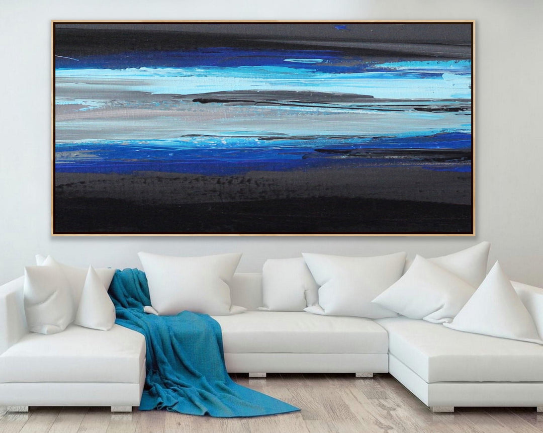 Blue Horizon- Custom Art - Minimalist art home wall decor