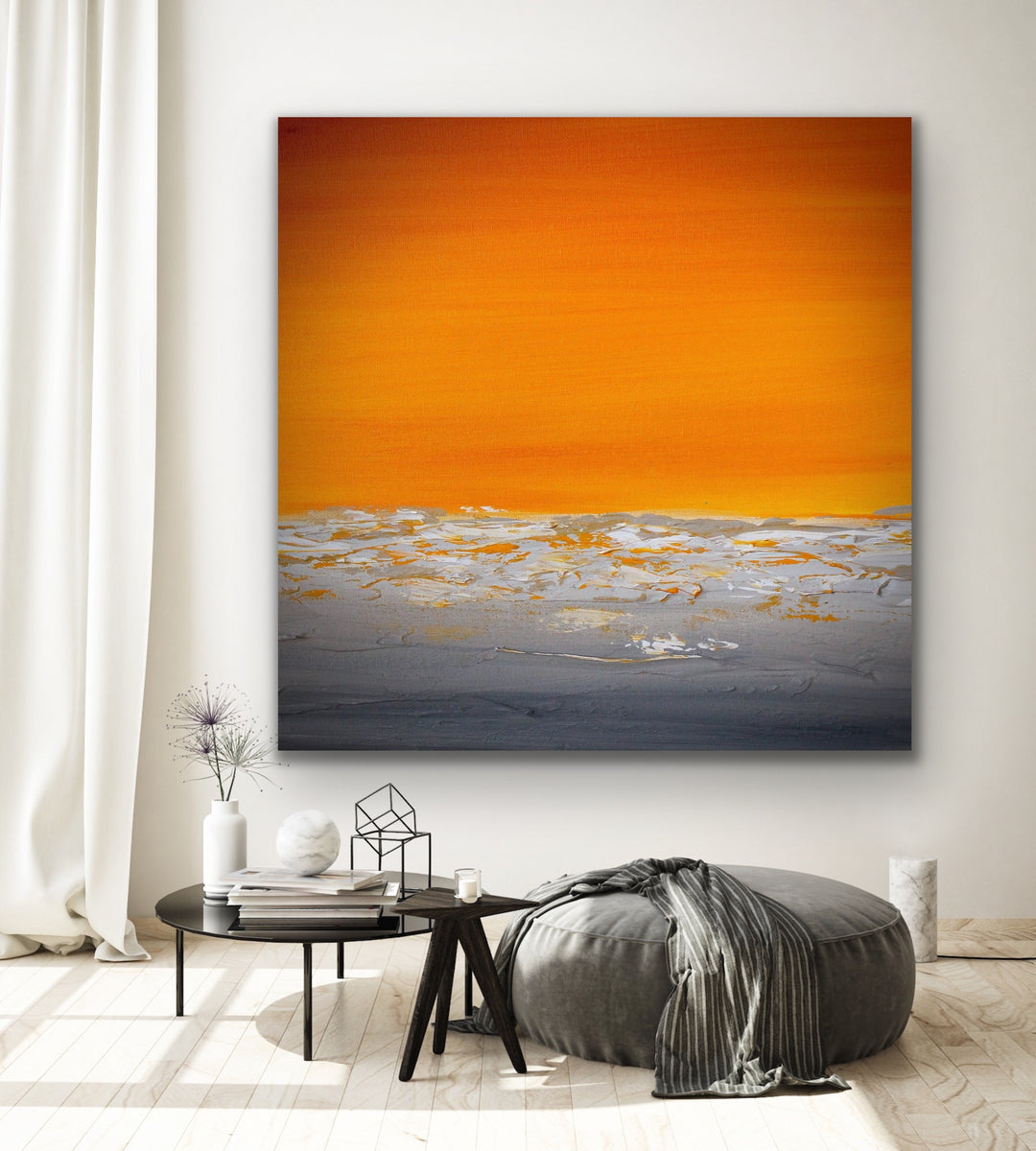 Sunset shore 5 - Custom Art - Original Contemporary Modern Abstract Paintings by Preethi Arts