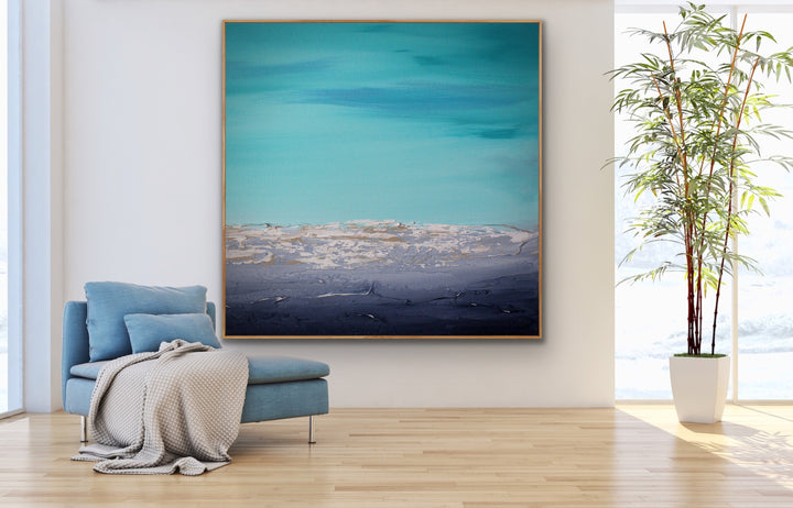 Calm waves 2 - Custom Art - Original Contemporary Modern Abstract Paintings by Preethi Arts