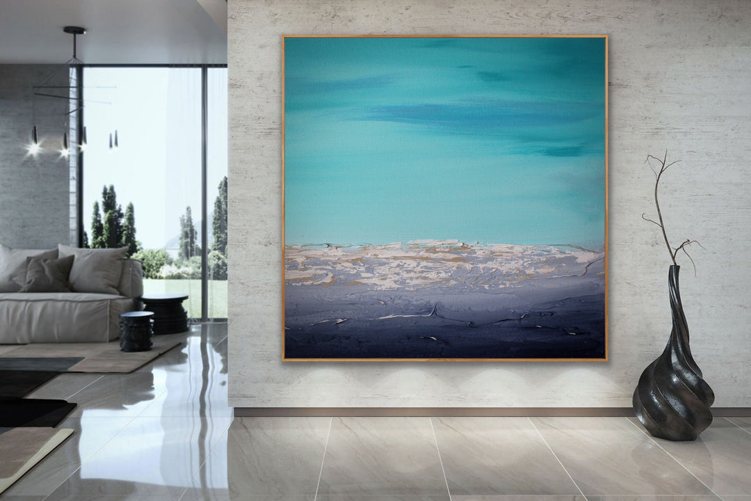 Calm waves 2 - Custom Art - Original Contemporary Modern Abstract Paintings by Preethi Arts