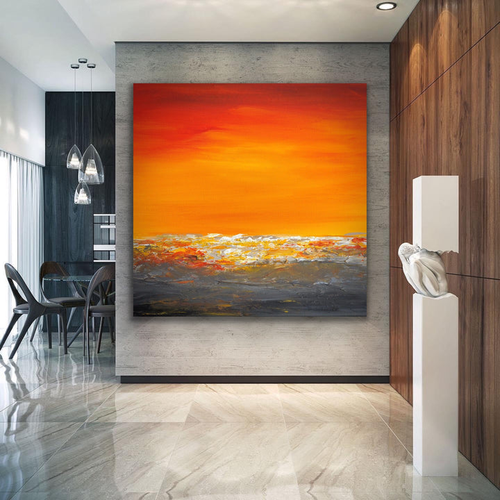 Sun light - Custom Art - Original Contemporary Modern Abstract Paintings by Beach decor, seascape painting, Textured Art, Minimalist Art, Framed art Wall Art, Modern Wall Decor, Large painting, Local Art
