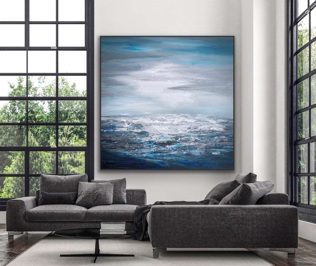 Cloudy sky - Custom Art - Original Contemporary Modern Abstract Paintings by Preethi Arts