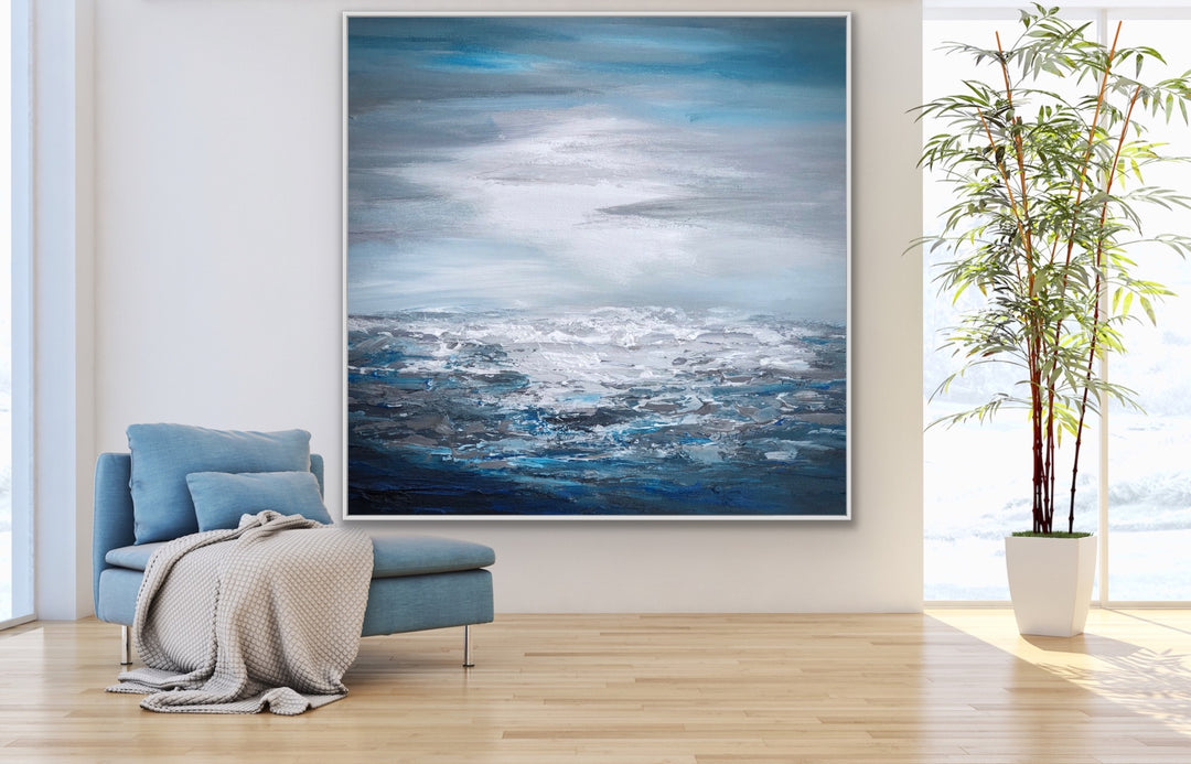 Cloudy sky  - Original Contemporary Modern Abstract Paintings by Preethi Arts