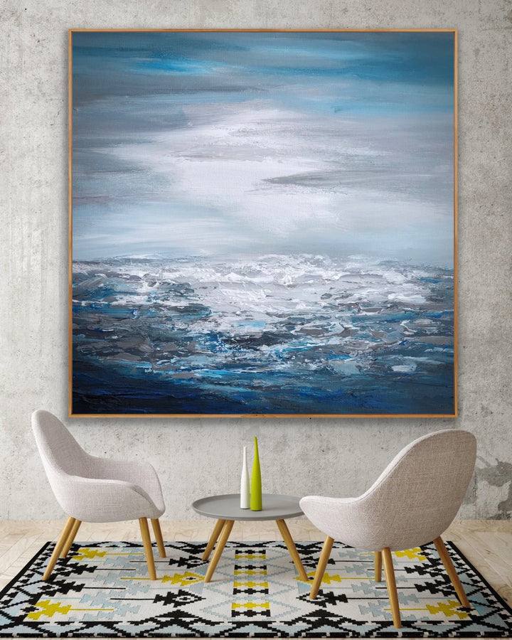 Cloudy sky - Custom Art - Original Contemporary Modern Abstract Paintings by Preethi Arts