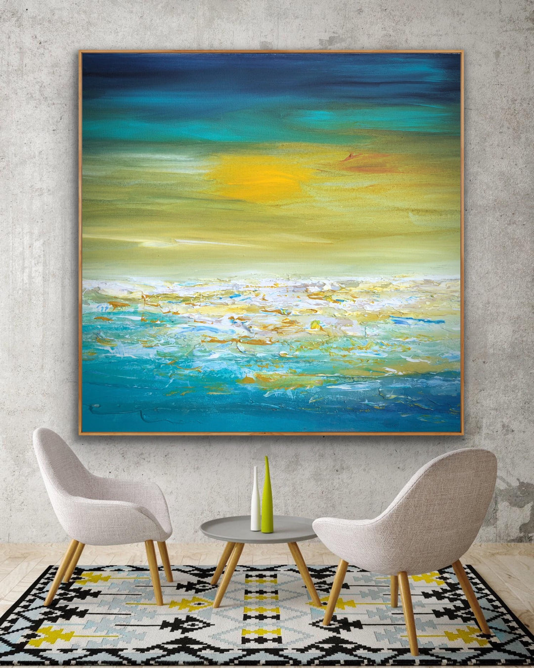 Beautiful day  - Original Contemporary Modern Abstract Paintings by Preethi Arts
