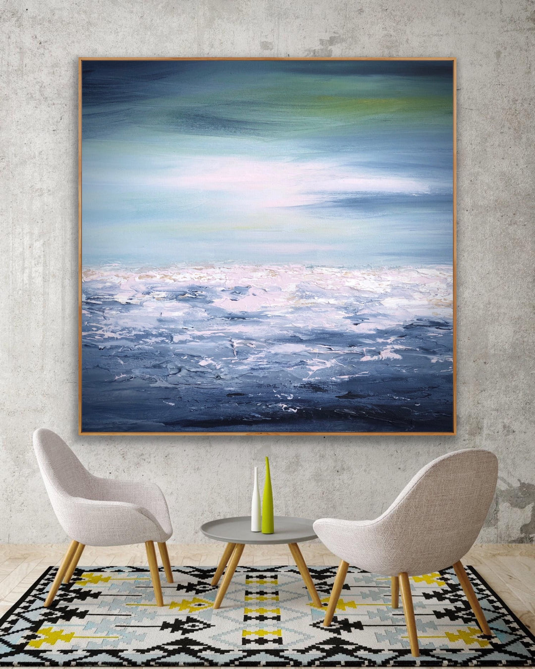 Yesterday - Custom Art - Original Contemporary Modern Abstract Paintings by Coastal art, seascape painting, Abstract painting, Minimalist Art, Framed painting, Wall Art, Modern Wall Decor, Large painting, Local Artist